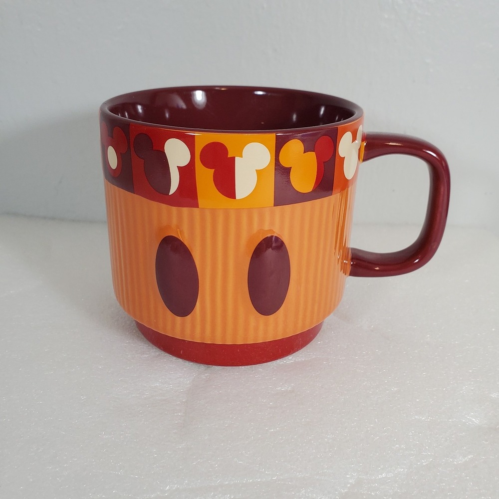 Disney July Mickey Mouse Memories Stackable Mug Cup Shorts Coffee Tea Limited